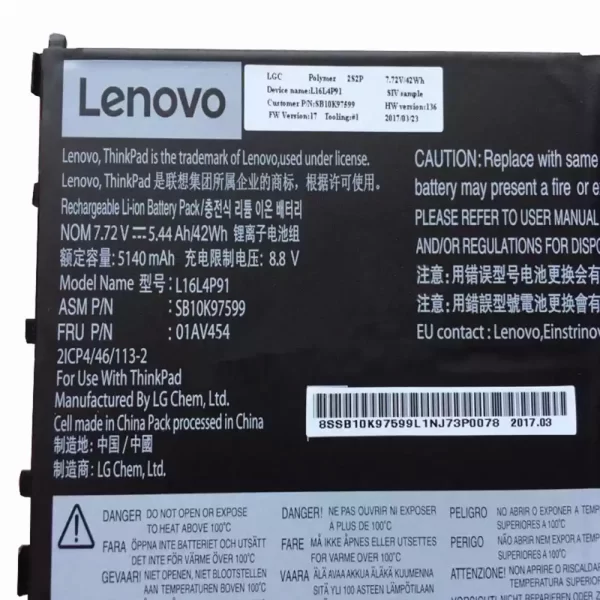 Oriģināls klēpjdatora Baterija LENOVO SB10K97599 - Image 3