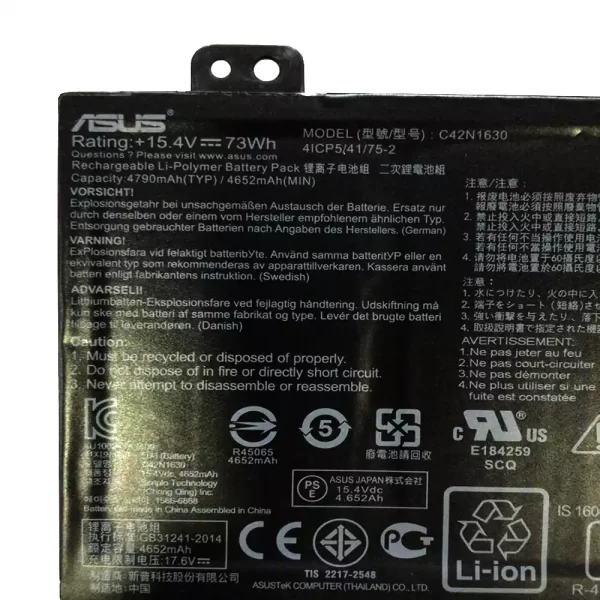 Oriģināls klēpjdatora Baterija ASUS C42N1630 - Image 3