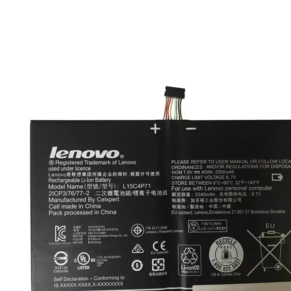 Oriģināls klēpjdatora Baterija LENOVO Miix 700-12ISK - Image 3