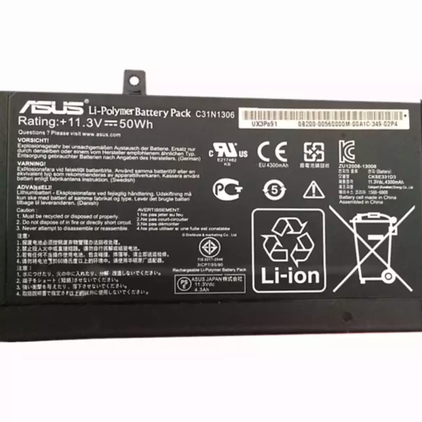 Oriģināls klēpjdatora Baterija ASUS ZenBook UX302L，ZenBook UX302LA，ZenBook UX302LG - Image 3