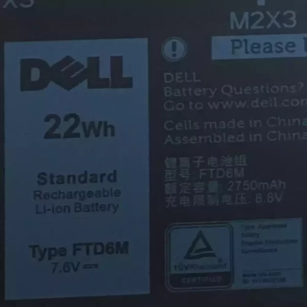 Oriģināls klēpjdatora Baterija DELL FTD6M - Image 3