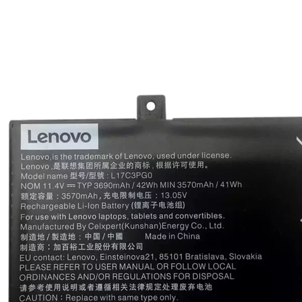 Oriģināls klēpjdatora Baterija LENOVO L17C3PG0,5B10Q38232 - Image 3