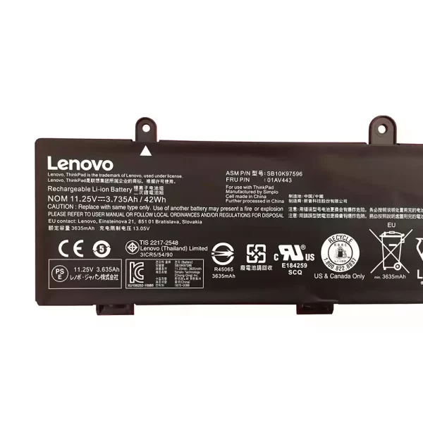 Oriģināls klēpjdatora Baterija LENOVO SB10K97595,SB10K97596 - Image 3
