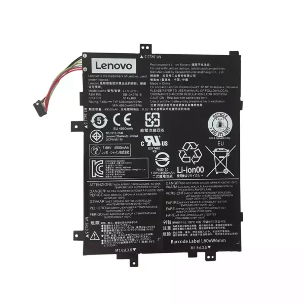 Oriģināls klēpjdatora Baterija LENOVO L17C2P51,L17S2P51
