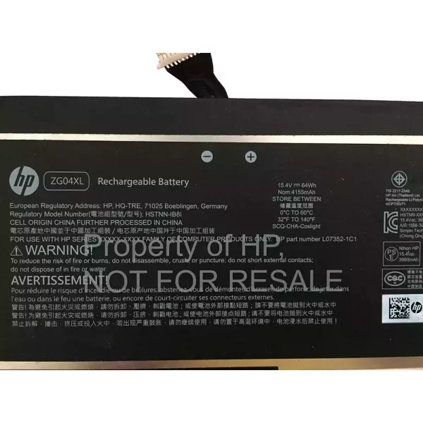 Oriģināls klēpjdatora Baterija HP ZG04XL - Image 3