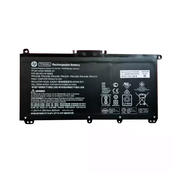 Oriģināls klēpjdatora Baterija HP TPN-Q188,TPN-Q189,TPN-Q190,TPN-Q191