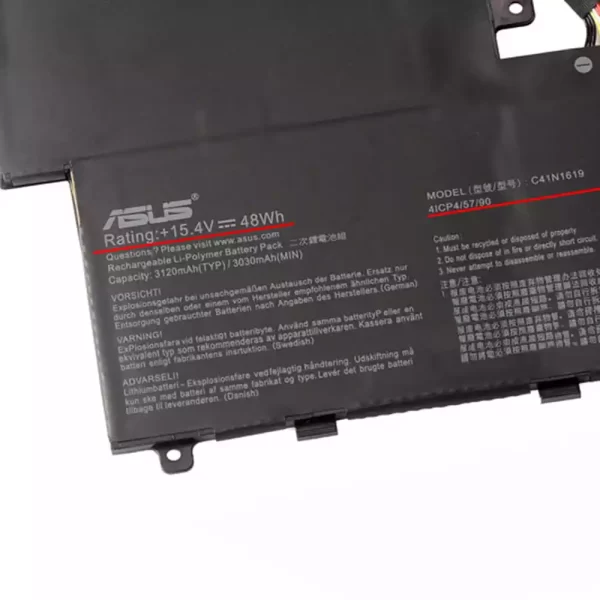 Oriģināls klēpjdatora Baterija ASUS C41N1619 - Image 3
