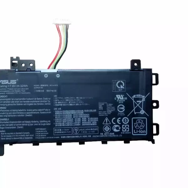 Oriģināls klēpjdatora Baterija ASUS B21N1818 2ICP6/61/80 - Image 4