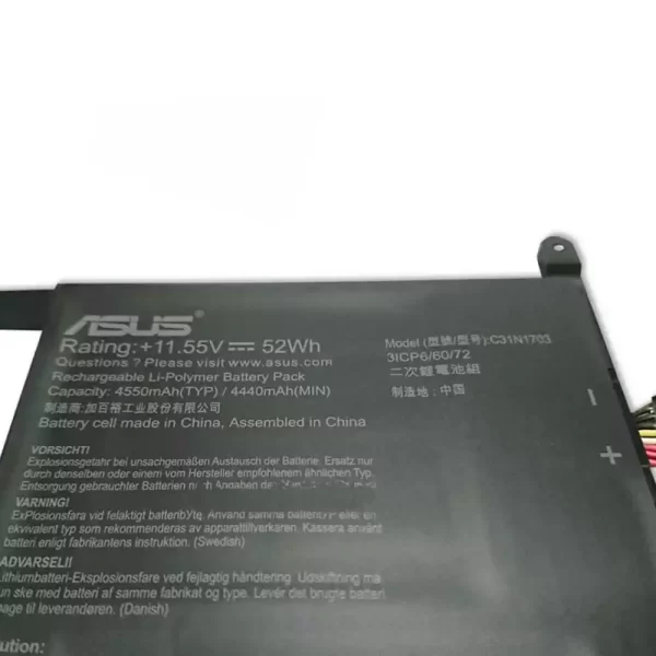 Oriģināls klēpjdatora Baterija ASUS C31N1703 - Image 3