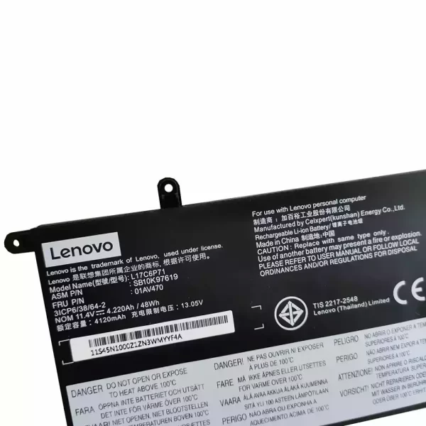 Oriģināls klēpjdatora Baterija LENOVO L17C6P71,L17M6P71 - Image 3