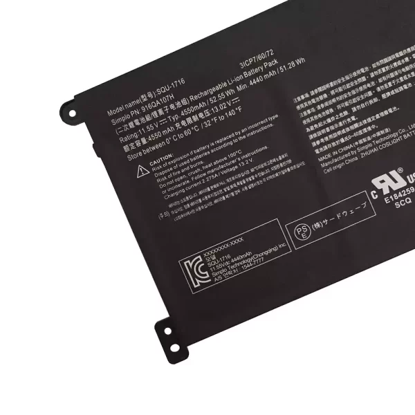 Oriģināls klēpjdatora Baterija Hasee SIMPLO SQU-1716,916QA107H - Image 3