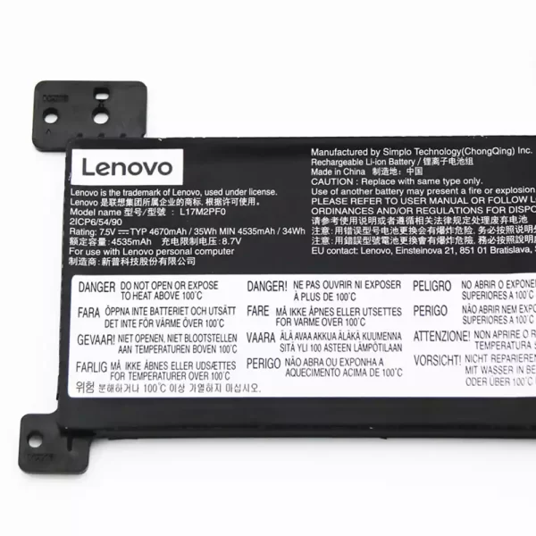 Oriģināls klēpjdatora Baterija LENOVO L17M2PF0 L17L2PF0 L17M2PF1 - Image 3