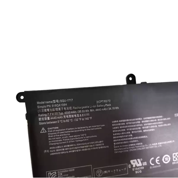 Oriģināls klēpjdatora Baterija Hasee SIMPLO SQU-1717,916QA108H - Image 3