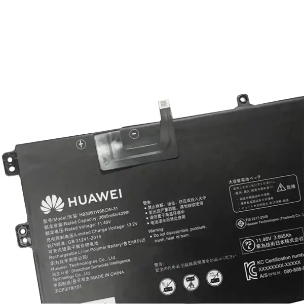 Oriģināls klēpjdatora Baterija HUAWEI HB30B1W8ECW-31 - Image 3