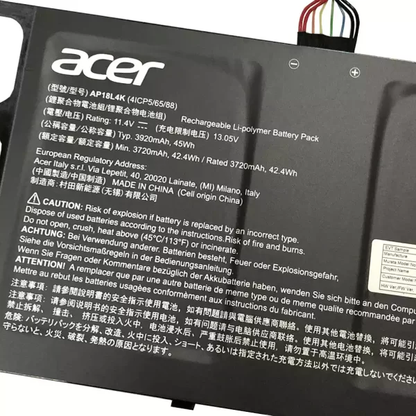 Oriģināls klēpjdatora Baterija ACER AP18L4K - Image 3