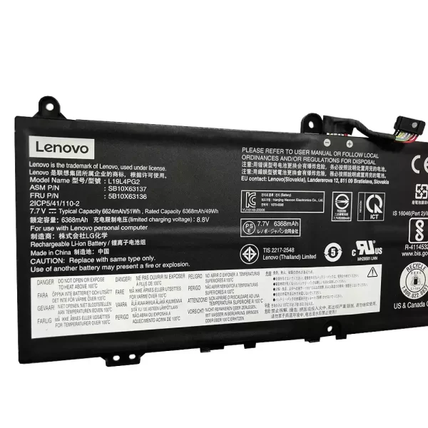 Oriģināls klēpjdatora Baterija LENOVO L19L4PG2 L19M4PG2 - Image 3