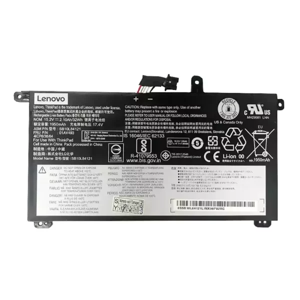 Oriģināls klēpjdatora Baterija LENOVO 01AV493 00UR892 SB10L84121