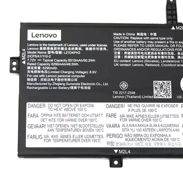 Oriģināls klēpjdatora Baterija LENOVO L21C4PH3 L21D4PH3 L21L4PH3 - Image 3