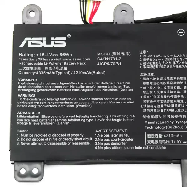 Oriģināls klēpjdatora Baterija ASUS C41N1731-2 - Image 3