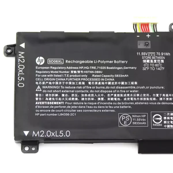 Oriģināls klēpjdatora Baterija HP TPN-Q236 TPN-Q238, HSTNN-DB9U L84392-005 84356-2C1 - Image 3