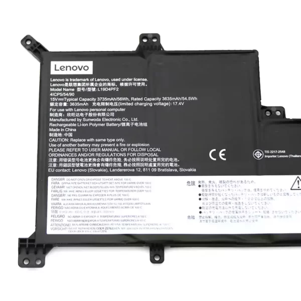 Oriģināls klēpjdatora Baterija LENOVO L19D4PF2 L19L4PF2 5B10W89846 SB10W89847 - Image 3