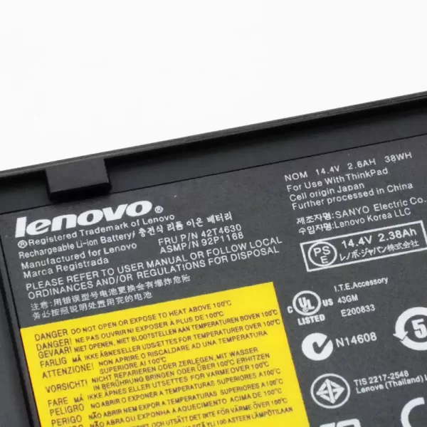 Oriģināls klēpjdatora Baterija LENOVO 92P1168 92P1169 92P1170 92P1171 92P1173 92P1174 92P1163 92P1165 92P1167 92P1227 - Image 3