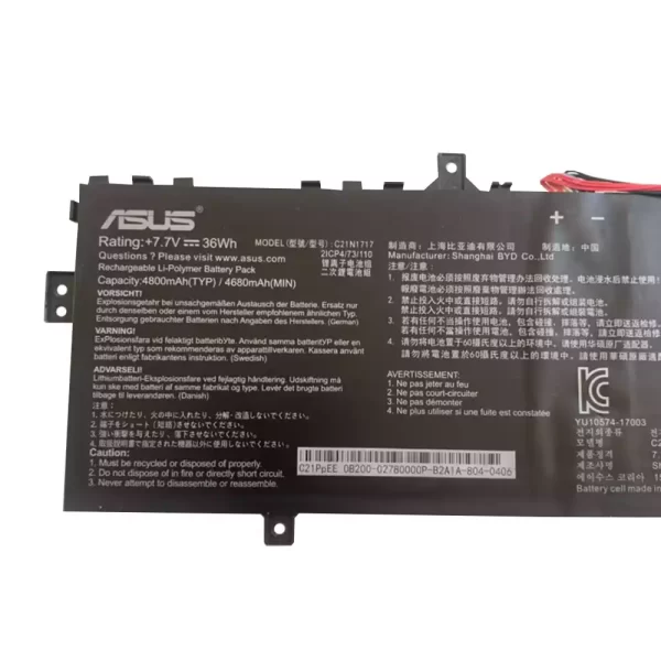 Oriģināls klēpjdatora Baterija ASUS C21N1717 - Image 3