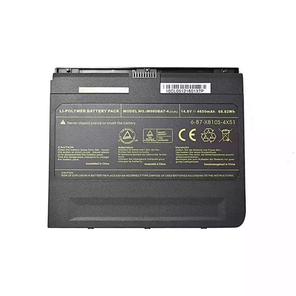 Oriģināls klēpjdatora Baterija CLEVO 6-87-X810S-4X5 6-87-M980S-4X51,X8100 M980NU