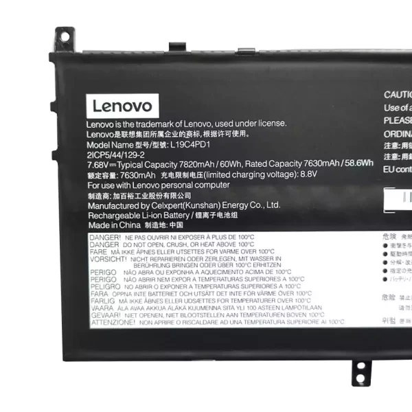 Oriģināls klēpjdatora Baterija LENOVO L19C4PD1 L19M4PD1 L19L4PD1,Yoga C640-13IML - Image 3