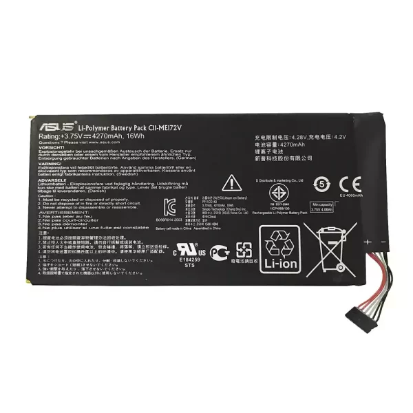 Planšetdators baterija ASUS C11-ME172V,MeMO k004