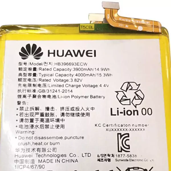 Oriģināls baterija HB396693ECW priekš Huawei Mate 8 - Image 3