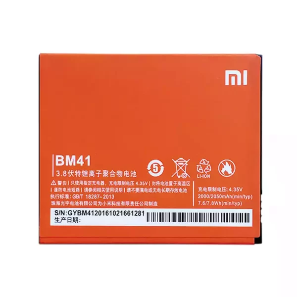 Oriģināls baterija BM41 priekš Xiaomi Redmi 1S Hongmi 1S