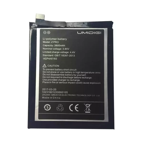 Oriģināls baterija priekš UMIDIGI Z PRO