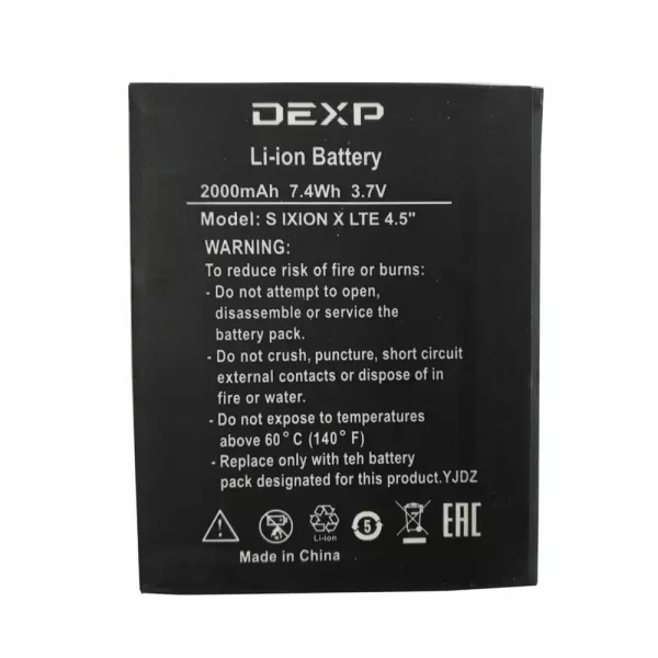 Oriģināls baterija priekš DEXP Ixion S Ixion X LTE 4.5''