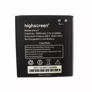 Oriģināls baterija priekš Highscreen Zera F (Rev.S)