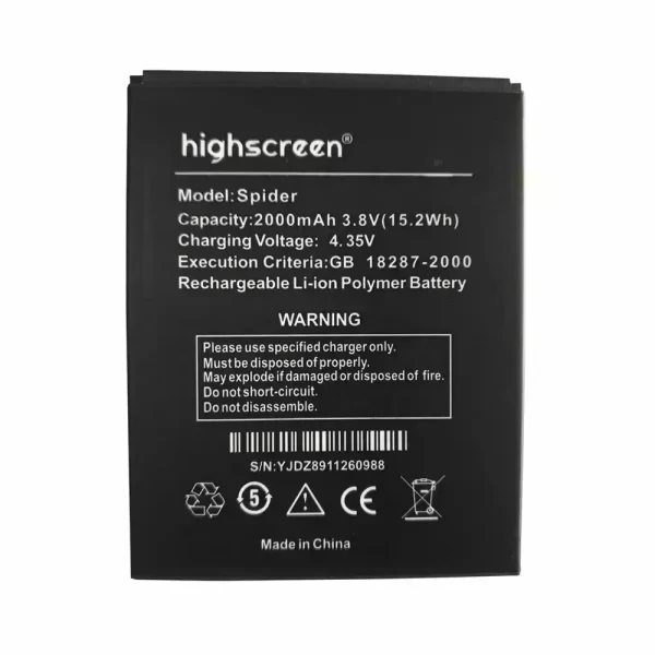 Oriģināls baterija priekš Highscreen Spider