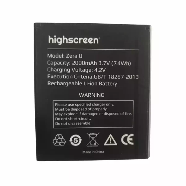 Oriģināls baterija priekš Highscreen Zera U