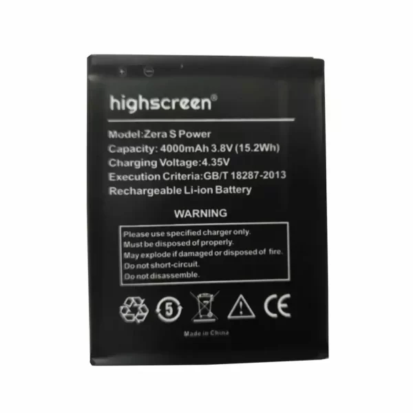 Oriģināls baterija priekš Highscreen Zera S Power