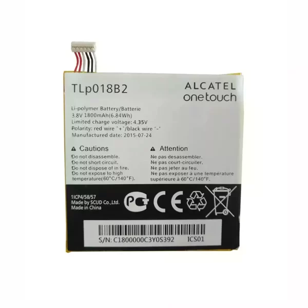Oriģināls baterija TLP018B2 priekš Alcatel onetouch OTS820,P606
