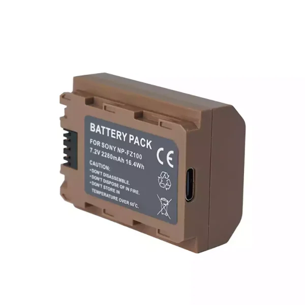 USB-C Type C Input kameras akumulatora baterija SONY Alpha A9 II, Alpha A9, Alpha A9M2,Alpha A7R IV, Alpha A7R III, Alpha A7 III, Alpha A7M III,Alpha A7M IV,Alpha A6600, A7S III, A7R IIIA, A7R IVA, A7R5,Alpha 1,FX30 - Image 2