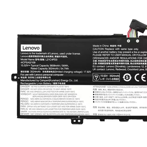 Oriģināls klēpjdatora Baterija LENOVO L21B4PD0 L21C4PD0 L21M4PD0 - Image 3