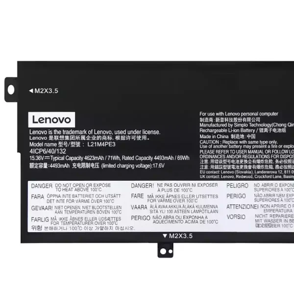 Oriģināls klēpjdatora Baterija Lenovo L21M4PE3 L21L4PE3 - Image 3