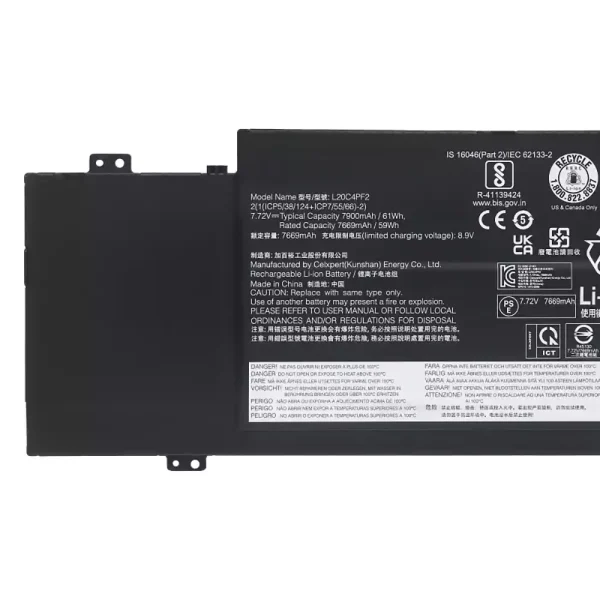 Oriģināls klēpjdatora Baterija LENOVO L20C4PF2 L20D4PF2 L20M4PF2 - Image 3