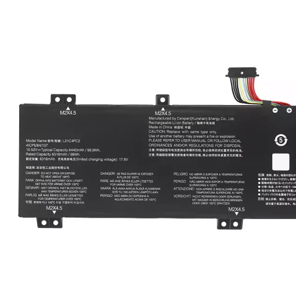 Oriģināls klēpjdatora Baterija LENOVO L21C4PC2 L21C4PC3 L21D4PC2 L21M4PC5 L21M4PC6 - Image 3
