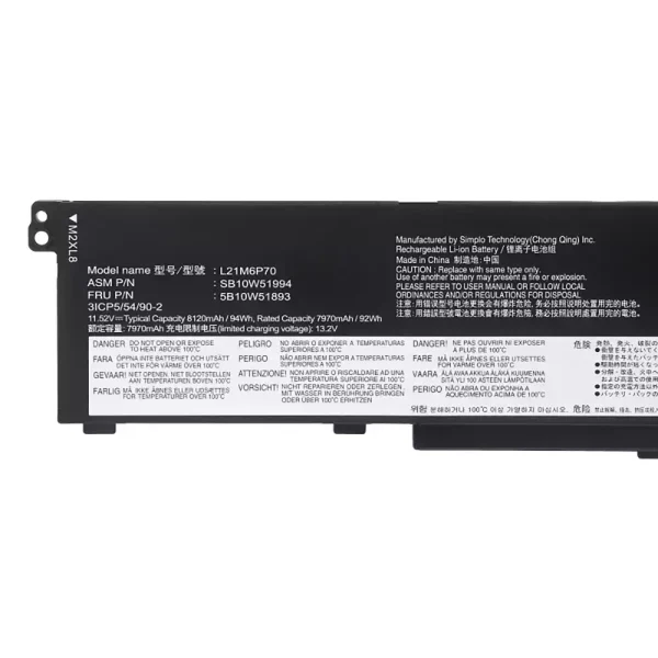 Oriģināls klēpjdatora Baterija LENOVO L21M6P70 L21L6P70 L21D6P70 - Image 3