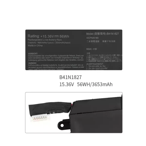 Oriģināls klēpjdatora Baterija ASUS B41N1827 - Image 2