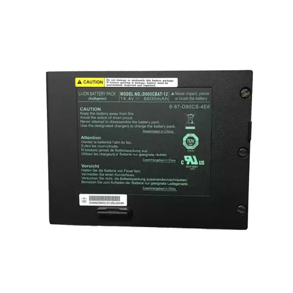Oriģināls klēpjdatora Baterija CLEVO D900CBAT-12 6-87-D90CS-4E6