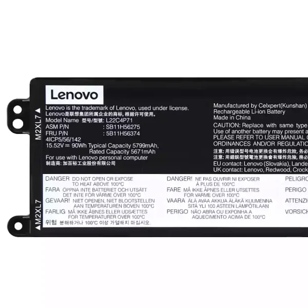 Oriģināls klēpjdatora Baterija LENOVO L22C4P71 L22M4P71 - Image 3