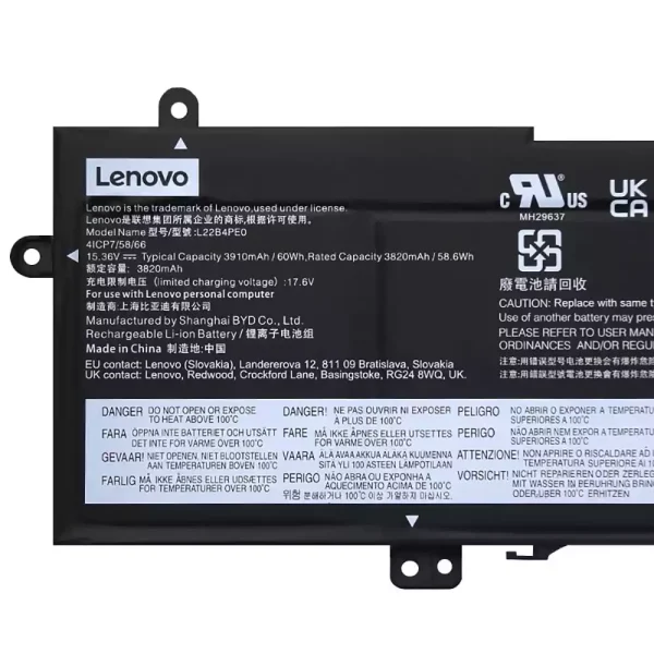 Oriģināls klēpjdatora Baterija LENOVO L22B4PE0 L22C4PE0 L22D4PE0 L22M4PE0 - Image 3