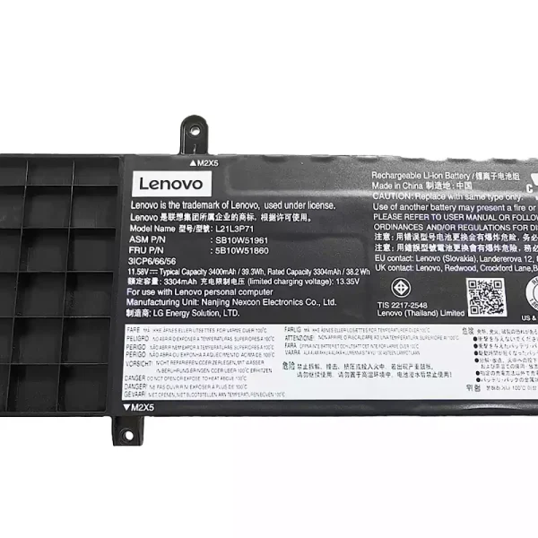 Oriģināls klēpjdatora Baterija LENOVO L21L3P71 L21C3P71 L21M3P71 - Image 3
